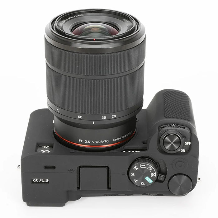 For Sony A7C II / A7CR Anti-Drop Camera Cover Glossy Silicone Protective Case - Black - 5