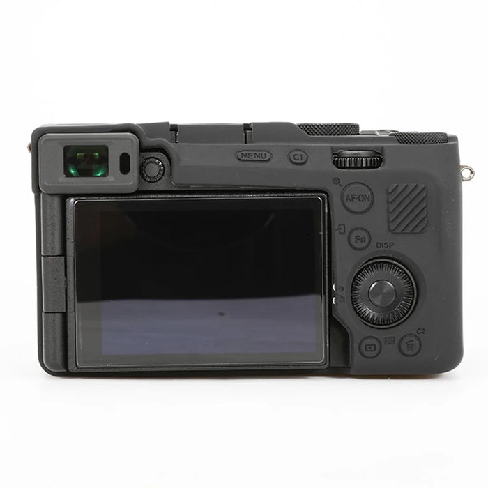 For Sony A7C II / A7CR Anti-Drop Camera Cover Glossy Silicone Protective Case - Black - 6