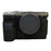 For Sony A7C II / A7CR Camera Bottom Case Retro PU Leather Half Body Cover with Battery Opening - Black - 1