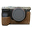For Sony A7C II / A7CR Camera Bottom Case Genuine Cow Leather Anti-Drop Half Body Cover with Battery Opening - Coffee - 1