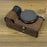 For Sony A7C II / A7CR Camera Bottom Case Genuine Cow Leather Anti-Drop Half Body Cover with Battery Opening - Coffee - 4