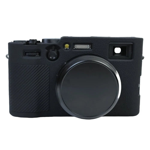 For Fujifilm X100VI Soft Silicone Case Litchi Texture Camera Protective Sleeve - Black - 1