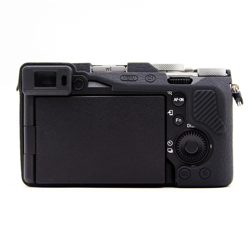 For Sony A7CR / A7C II Litchi Texture Silicone Protective Case Anti-Collision Camera Cover - Black - 2
