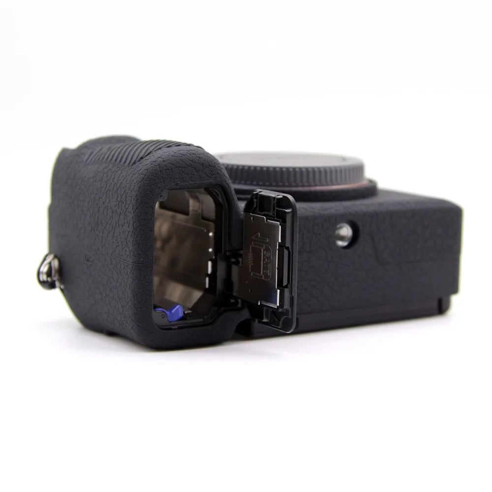 For Sony A7CR / A7C II Litchi Texture Silicone Protective Case Anti-Collision Camera Cover - Black - 6