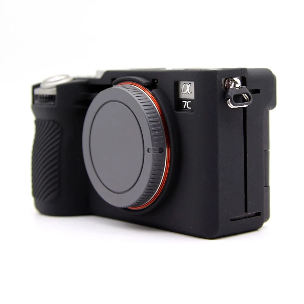 For Sony A7CR / A7C II Anti-Slip Silicone Protective Case Dust-Proof Camera Cover - Black - 2