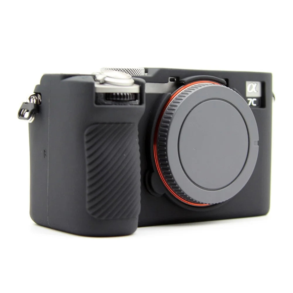 For Sony A7CR / A7C II Anti-Slip Silicone Protective Case Dust-Proof Camera Cover - Black - 3
