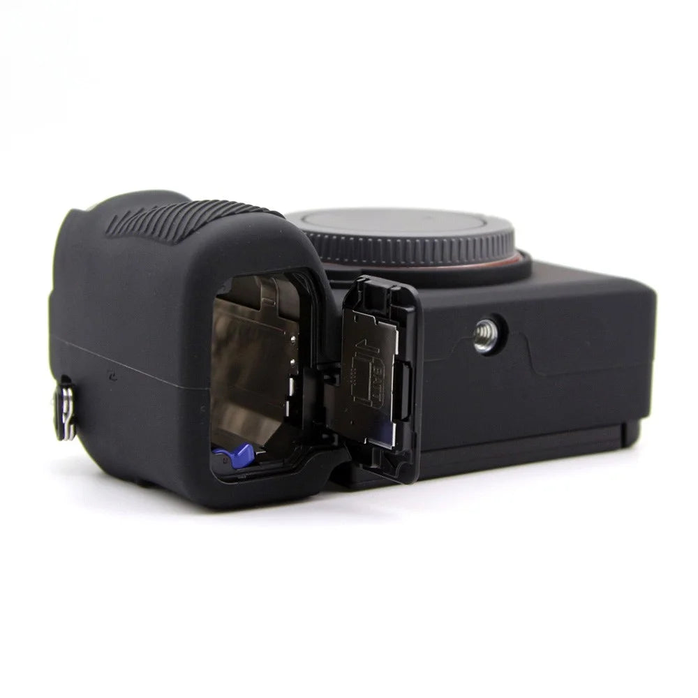 For Sony A7CR / A7C II Anti-Slip Silicone Protective Case Dust-Proof Camera Cover - Black - 6