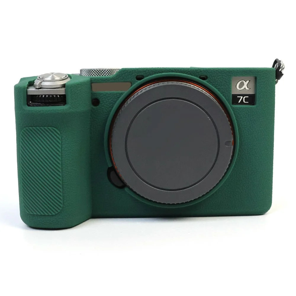 For Sony A7CR / A7C II Camera Anti-Scratch Silicone Cover Camera Sleeve - Green - 1