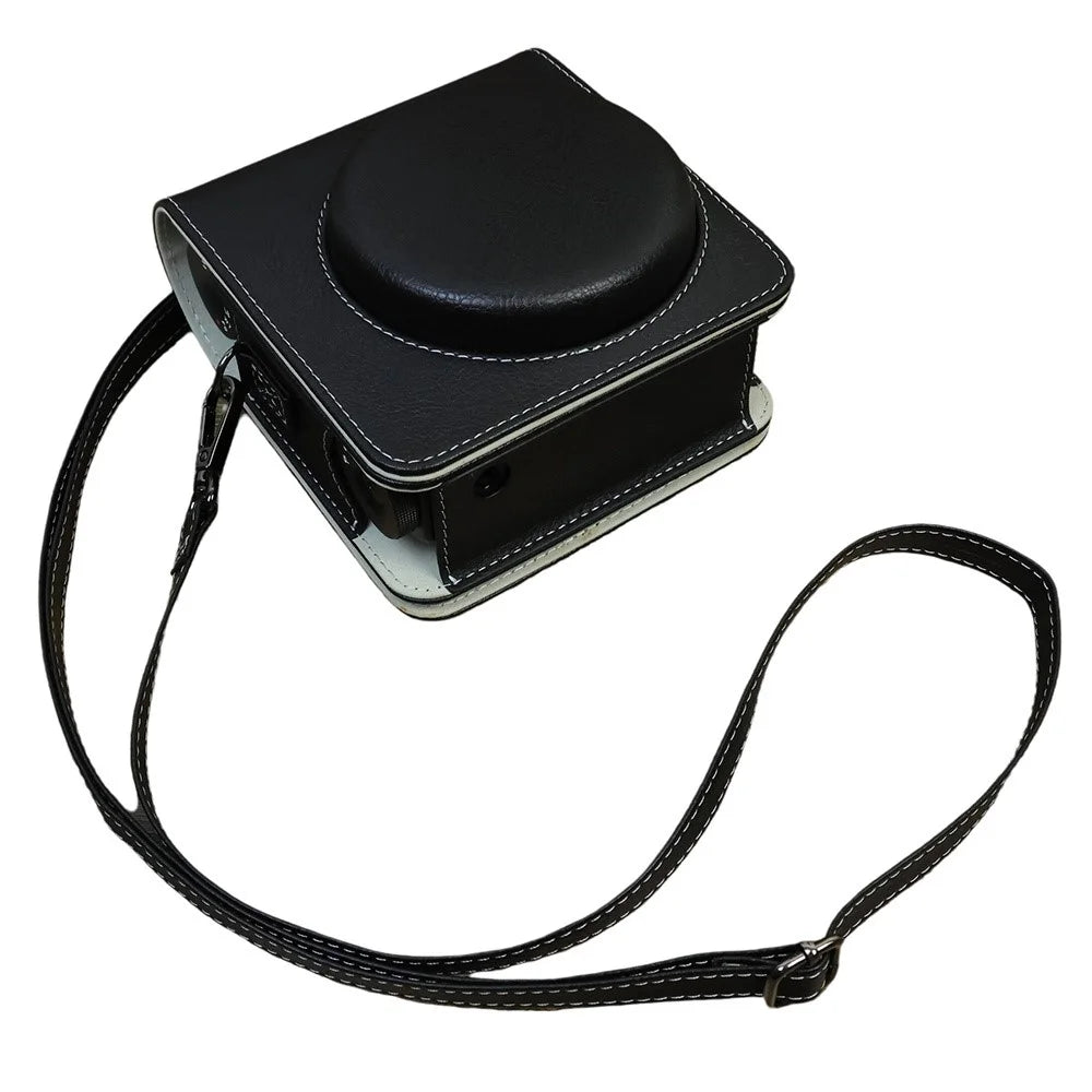 Carry Case for Fujifilm Instax Mini 99 Camera, Leather Protective Bag with Adjustable Strap - Black - 1