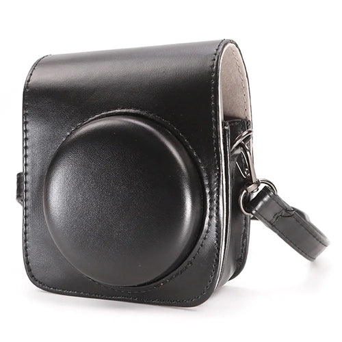 Camera Case for Fujifilm Instax Mini 90 Film Camera Protective Vintage Bag with Adjustable Strap - Black - 1