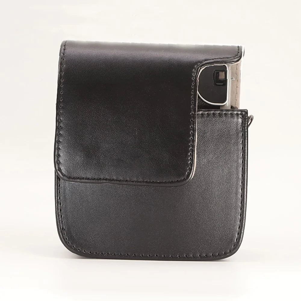 Camera Case for Fujifilm Instax Mini 90 Film Camera Protective Vintage Bag with Adjustable Strap - Black - 2