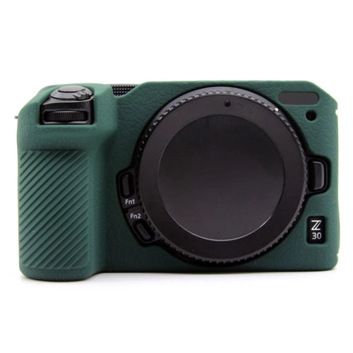 For Nikon Z 30 Litchi Texture Silicone Protective Case Anti-Collision Camera Cover - Blackish Green - 1