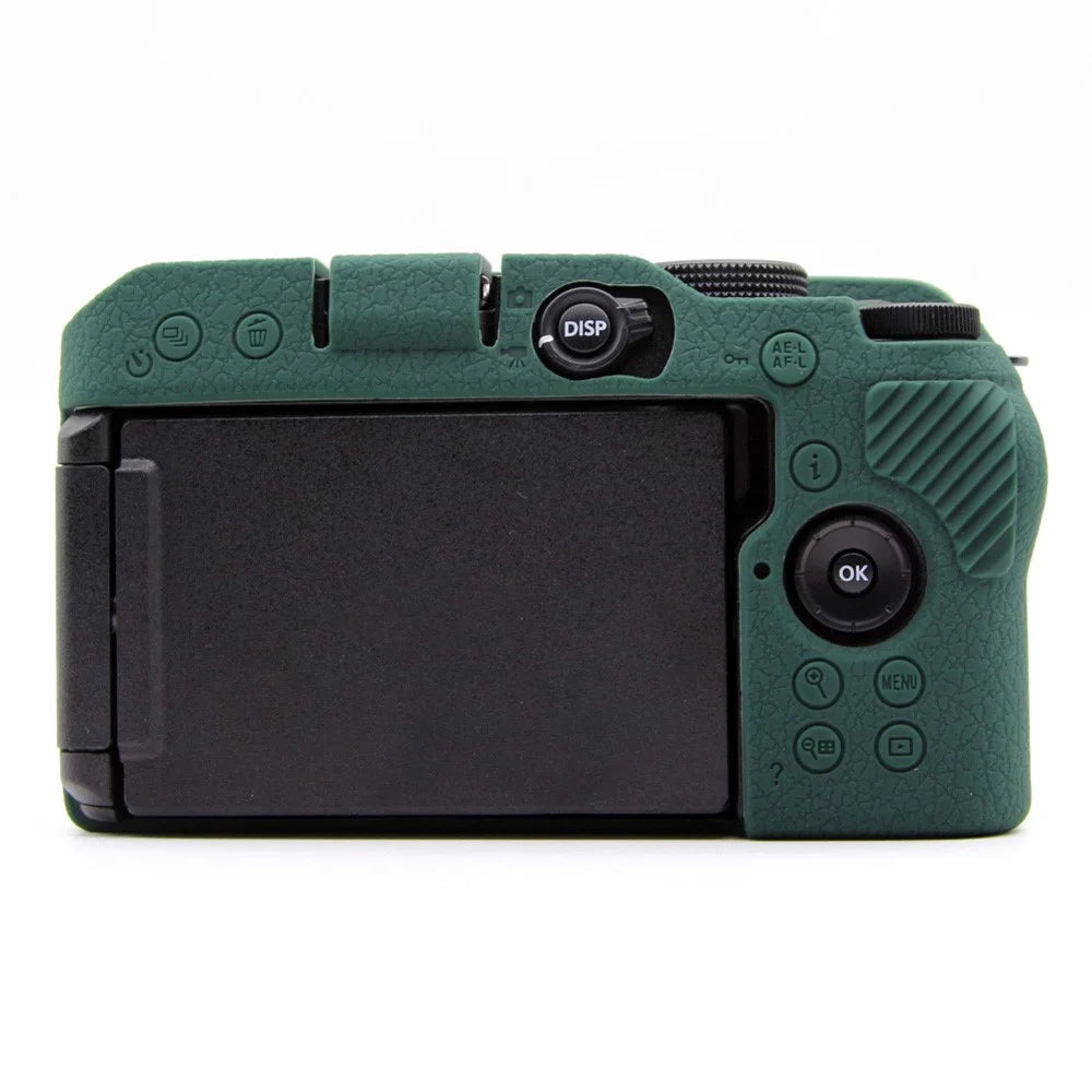 For Nikon Z 30 Litchi Texture Silicone Protective Case Anti-Collision Camera Cover - Blackish Green - 2