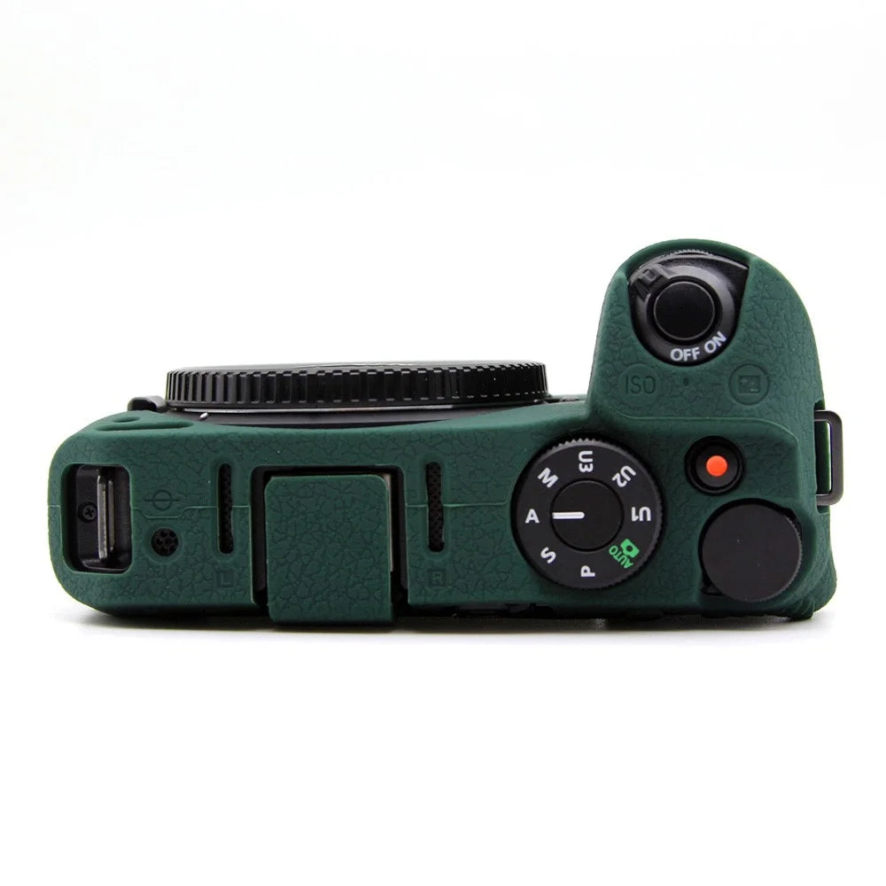 For Nikon Z 30 Litchi Texture Silicone Protective Case Anti-Collision Camera Cover - Blackish Green - 4