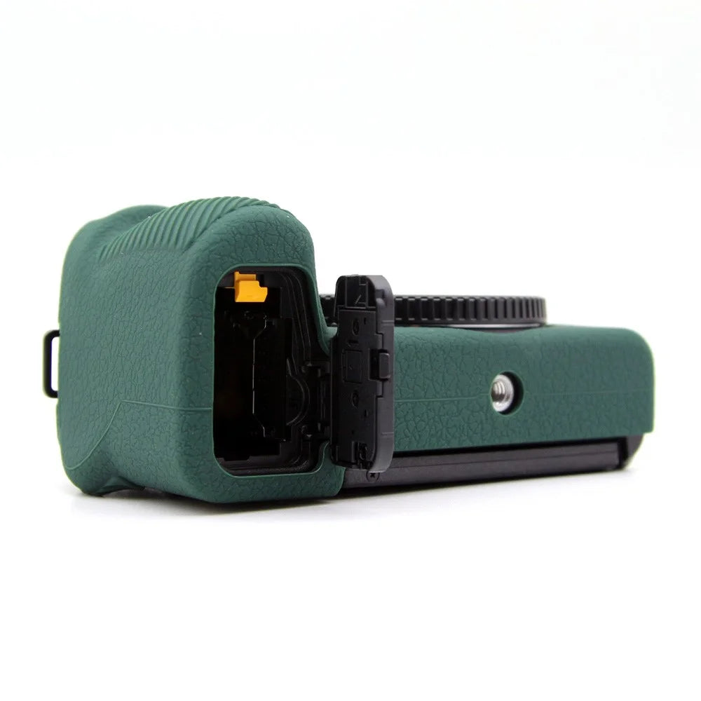 For Nikon Z 30 Litchi Texture Silicone Protective Case Anti-Collision Camera Cover - Blackish Green - 5