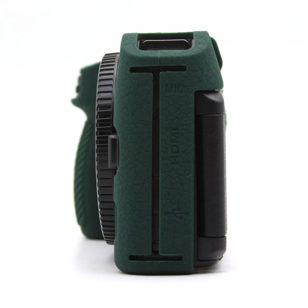 For Nikon Z 30 Litchi Texture Silicone Protective Case Anti-Collision Camera Cover - Blackish Green - 6