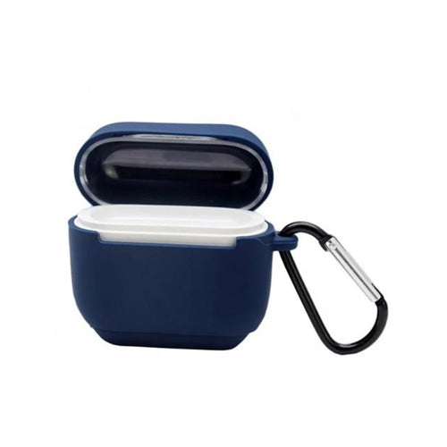 For Insta360 GO Camera Charging Case Soft Silicone Protective Cover Anti-drop Case with Carabiner - Midnight Blue - 1