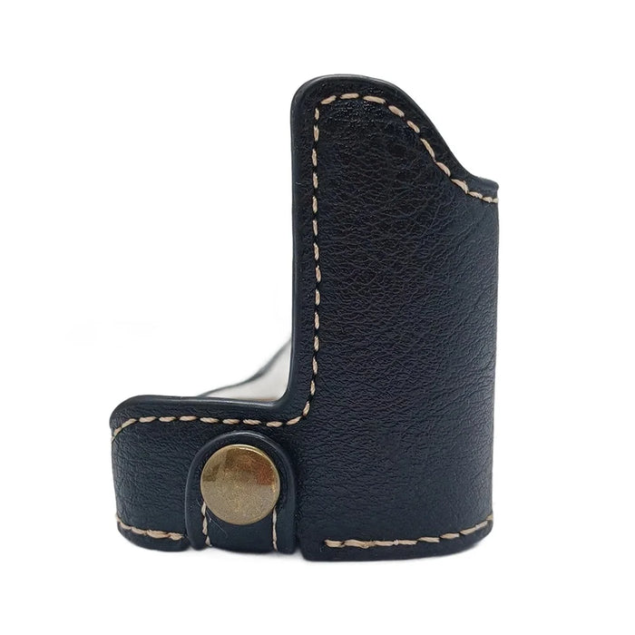 For Fujifilm X-T1 Bottom Case Buffalo Texture PU Leather Camera Protector with Battery Opening - Black - 5