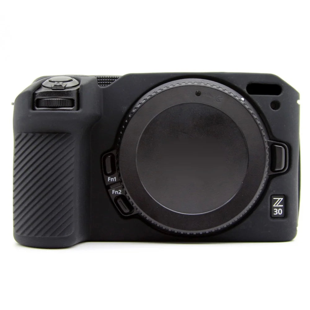 For Nikon Z 30 Camera Silicone Case Anti-Slip Glossy Surface Protective Cover - Black - 1