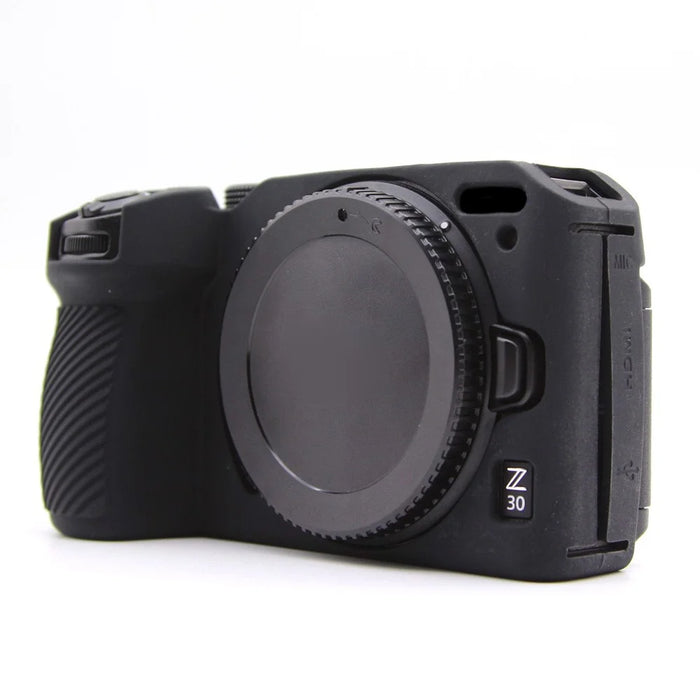 For Nikon Z 30 Camera Silicone Case Anti-Slip Glossy Surface Protective Cover - Black - 6