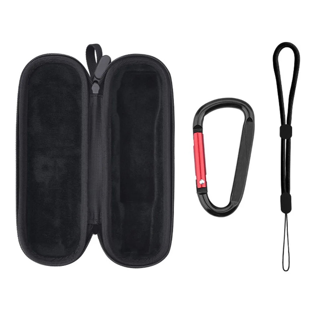 BRDRC For DJI Osmo Pocket 3 Carrying Bag PU Leather Portable Storage Case - Black - 1
