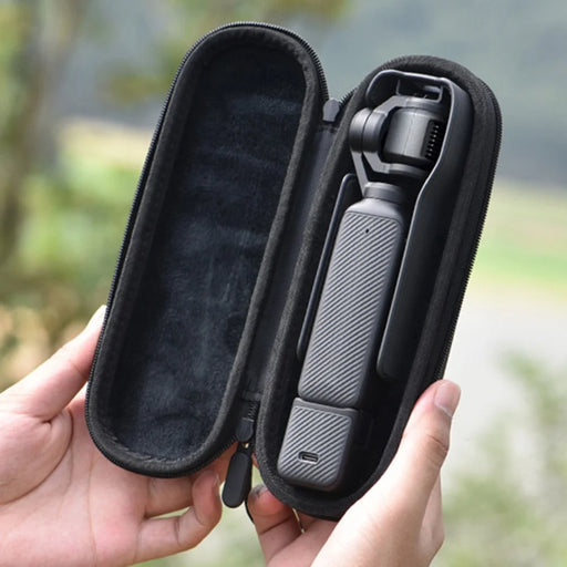 BRDRC For DJI Osmo Pocket 3 Carrying Bag PU Leather Portable Storage Case - Black - 2