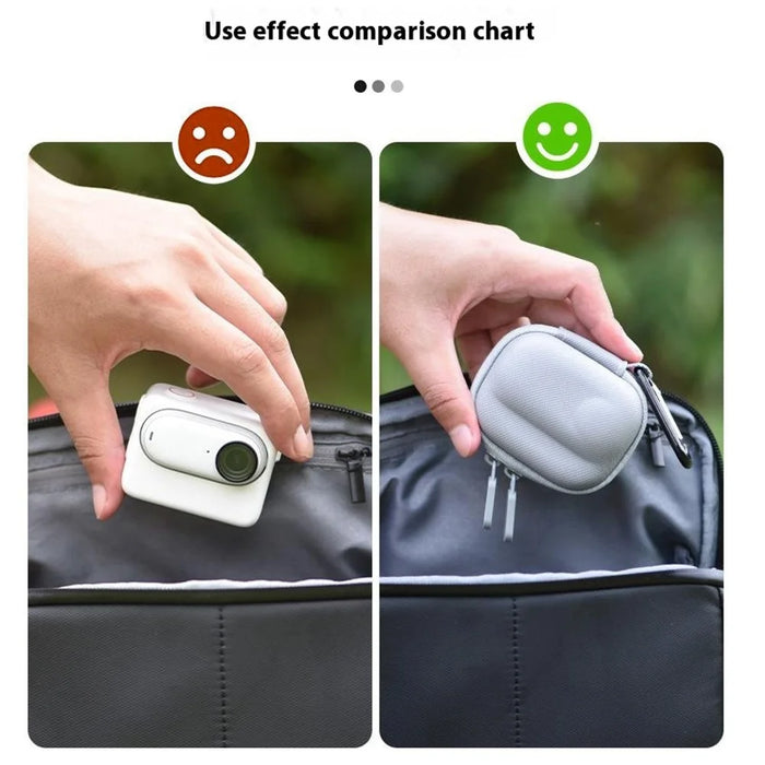 BRDRC For Insta360 GO 3S / GO 3 Storage Bag Camera Protection Case with Hanging Buckle - Black - 4