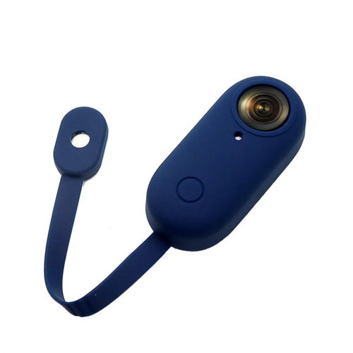 For Insta360 GO Portable Camera Protective Cover Magnetic Design Anti-drop Soft Silicone Case - Midnight Blue - 1