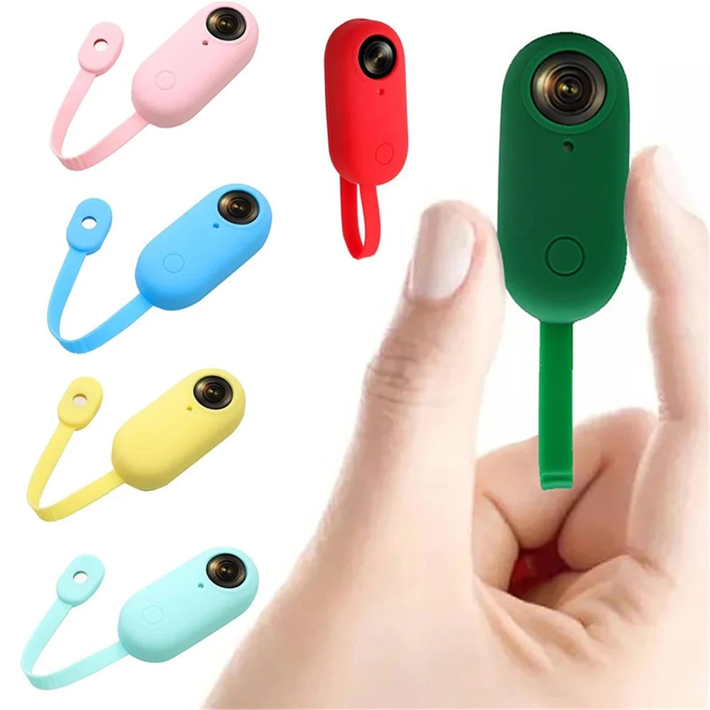 For Insta360 GO Portable Camera Protective Cover Magnetic Design Anti-drop Soft Silicone Case - Midnight Blue - 6