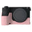 For Sony A6700 Camera Case Large Cutout Litchi Texture PU Leather Protector - Pink - 1