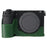 For Sony A6700 Camera Bottom Cover Case Large Opening Design Genuine Cow Leather Protector - Green - 1