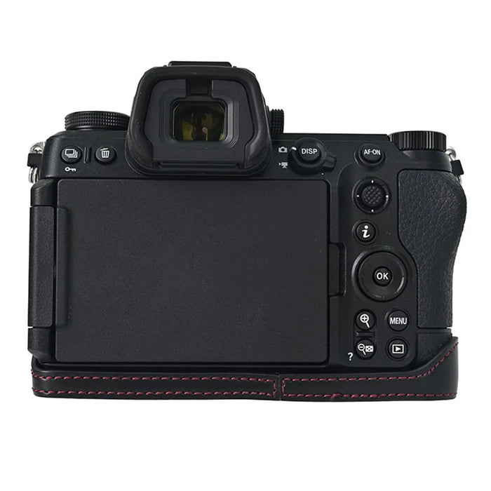 For Nikon Z6 III Camera Case Large Cutout PU Leather Protective Cover - Black - 3