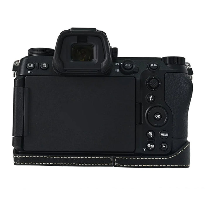 For Nikon Z6 III Camera Case Large Cutout Litchi Texture PU Leather Protective Cover - Black - 3