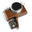 For Leica D-lux7 Replacement Half Camera Case Bottom Opening PU Leather Bag Cover - Brown - 5