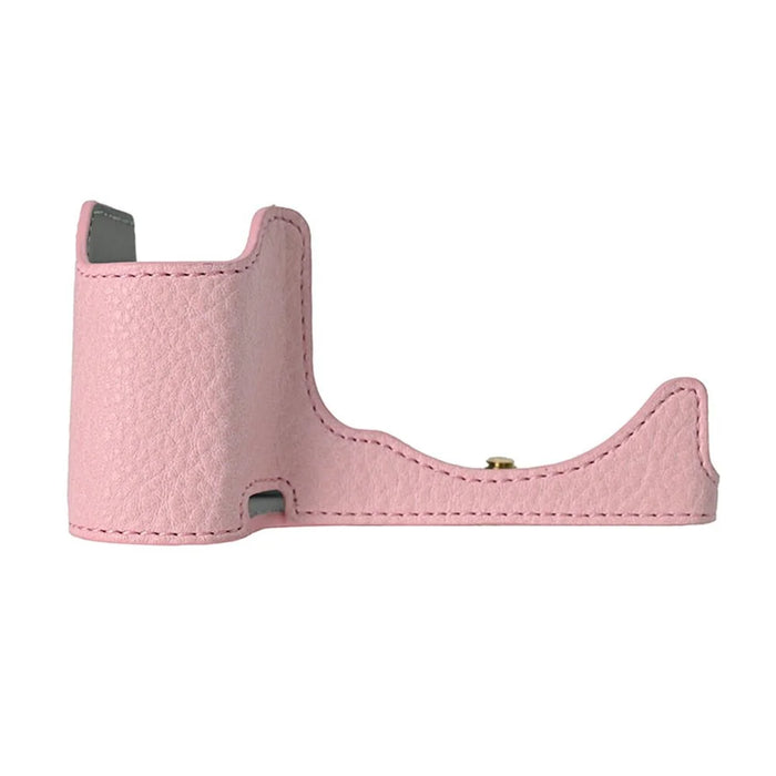 For Sony Alpha ZV-E10 II Camera Case Large Cutout Litchi Texture PU Leather Protective Cover - Pink - 6