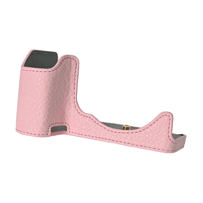 For Sony Alpha ZV-E10 II Camera Case Large Cutout Litchi Texture PU Leather Protective Cover - Pink - 7