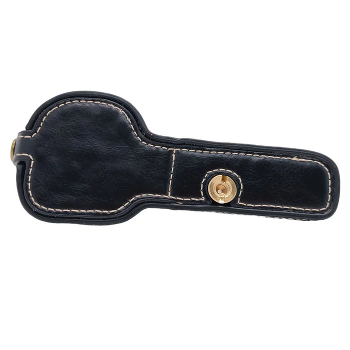 For Sony A7 / A7R PU Leather Camera Bottom Cover Half Body Case with Screw - Black - 3