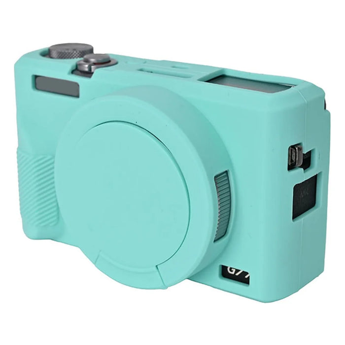 For Canon G7 X Mark III Protective Case Dust-Proof Silicone Camera Cover - Mint Green - 1