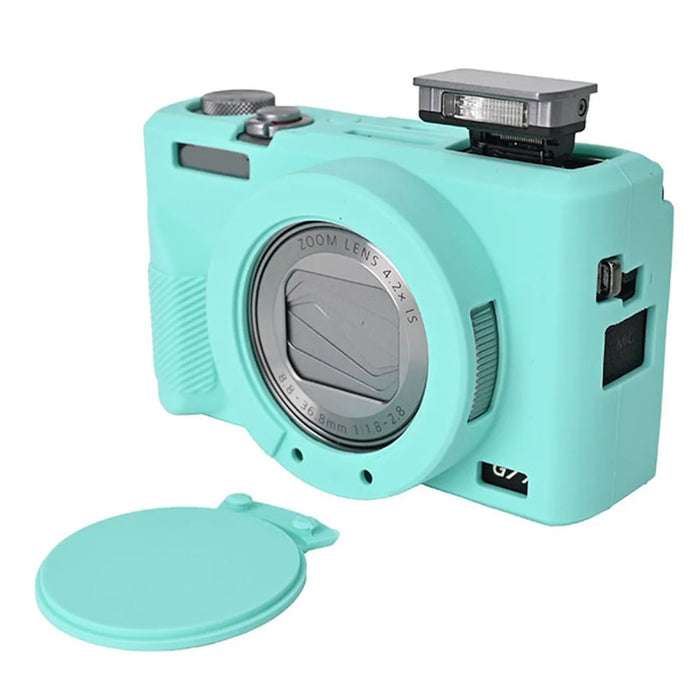 For Canon G7 X Mark III Protective Case Dust-Proof Silicone Camera Cover - Mint Green - 7