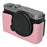 For Panasonic Lumix S9 Camera Case Genuine Leather Bottom Case Easy to Replace Battery - Pink - 2