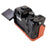 For Sony A7R V / A7 IV / A7S III / Alpha 1 Camera Case Large Cutout Litchi Texture PU Leather Protective Cover - Orange - 4
