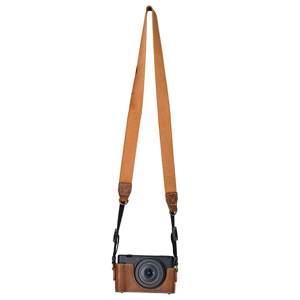 For Sony ZV-1F Protective Cover Litchi Textured PU Leather Camera Case with Shoulder Strap - Brown - 2