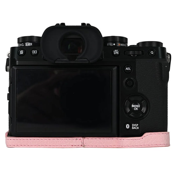 For Fujifilm X-T5 Camera Case Large Cutout Litchi Texture PU Leather Protective Cover - Pink - 3