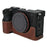For Sony A7C II / A7CR Camera Case Large Cutout Litchi Texture PU Leather Protective Cover - Coffee - 5