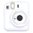 For Fujifilm Instax Mini 12 Camera Case Litchi Texture Silicone Protective Cover - White - 1