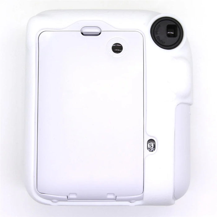 For Fujifilm Instax Mini 12 Camera Case Litchi Texture Silicone Protective Cover - White - 2