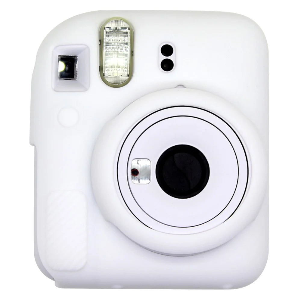 For Fujifilm Instax Mini 12 Camera Case Anti-Drop Soft Silicone Protective Cover - White - 1