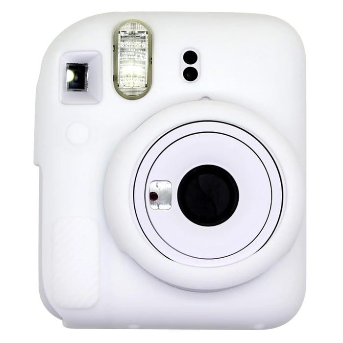 For Fujifilm Instax Mini 12 Camera Case Anti-Drop Soft Silicone Protective Cover - White - 1