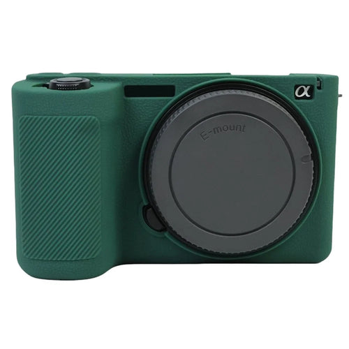 For Sony Alpha ZV-E10 II Camera Silicone Case Anti-Slip Glossy Surface Protective Cover - Green - 1