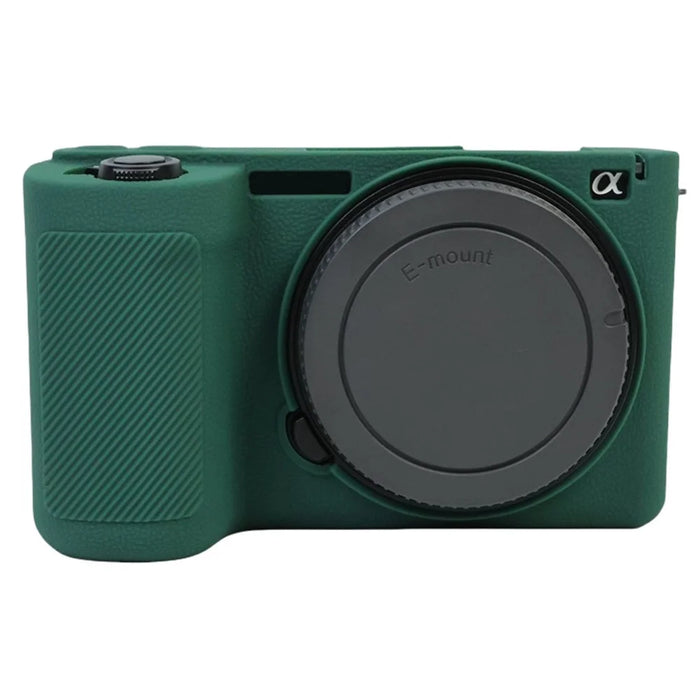 For Sony Alpha ZV-E10 II Camera Silicone Case Anti-Slip Glossy Surface Protective Cover - Green - 1